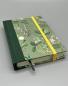 Preview: Buch Leinenrücken Gummiband handgebunden Notizen Blumen Kräuter grün